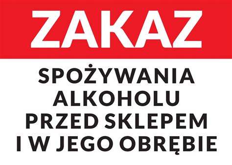 tabliczka zakaz sprzedaży alkoholu